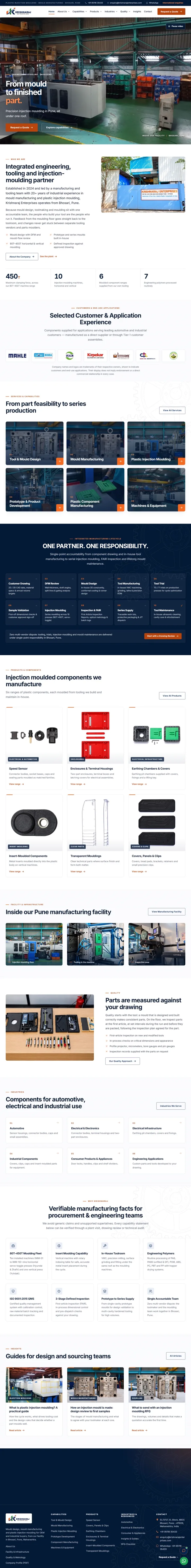The Krishnaraj Enterprises website built by Stackvel Solutions